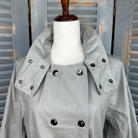 Isabel Marant Tatiana Belted Canvas Trench Coat With Vest Mushroom US 2-4 - Picture 4 of 17